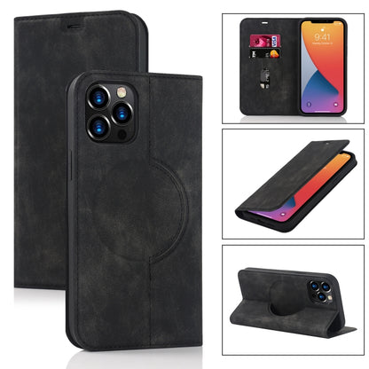 For iPhone 12 Pro Wireless Charging Magsafe Leather Phone Case(Black) by buy2fix