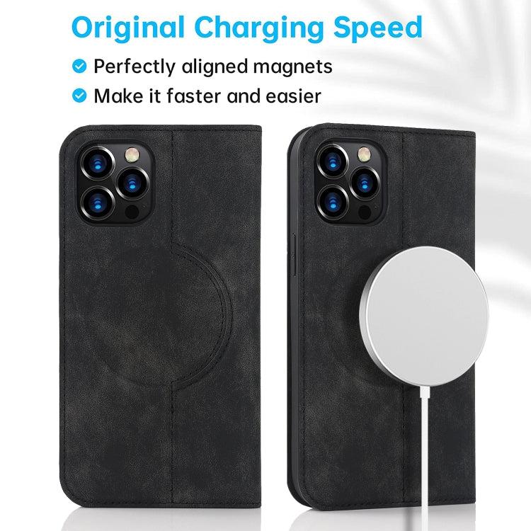 For iPhone 12 Pro Wireless Charging Magsafe Leather Phone Case(Black) by buy2fix