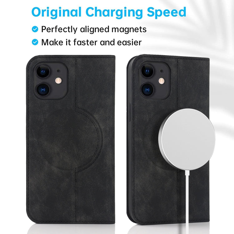 For iPhone 12 Wireless Charging Magsafe Leather Phone Case(Black) by buy2fix