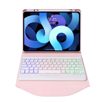 Z098BS Pen Slot Backlight Bluetooth Keyboard Leather Tablet Case For iPad Air 11 2025 / 2024 / Air 5 / Air 4(Pink) - For iPad Air by buy2fix | Online Shopping UK | buy2fix