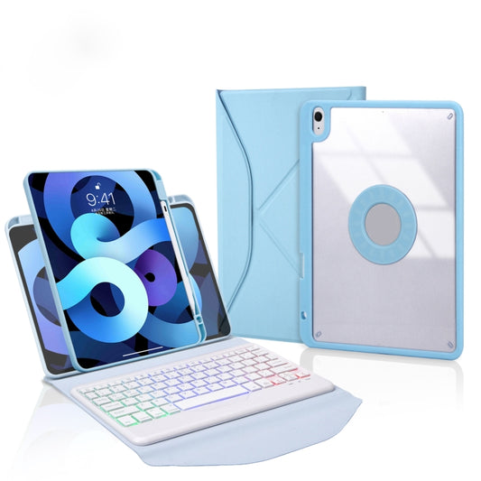 Z098BS Pen Slot Backlight Bluetooth Keyboard Leather Tablet Case For iPad Air 11 2025 / 2024 / Air 5 / Air 4(Sky Blue) - For iPad Air by buy2fix | Online Shopping UK | buy2fix