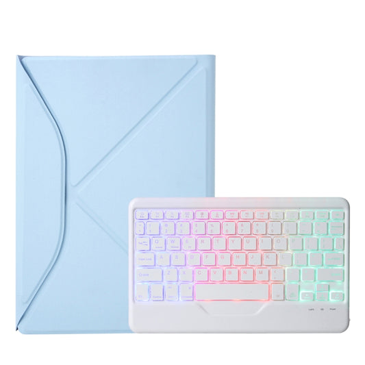 Z098BS Pen Slot Backlight Bluetooth Keyboard Leather Tablet Case For iPad Air 11 2025 / 2024 / Air 5 / Air 4(Sky Blue) - For iPad Air by buy2fix | Online Shopping UK | buy2fix