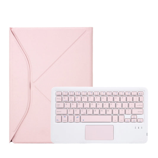 Z098B-A Pen Slot Touchpad Bluetooth Keyboard Leather Tablet Case For iPad Air 11 2025 / 2024 / Air 5 / Air 4(Pink) - For iPad Air by buy2fix | Online Shopping UK | buy2fix