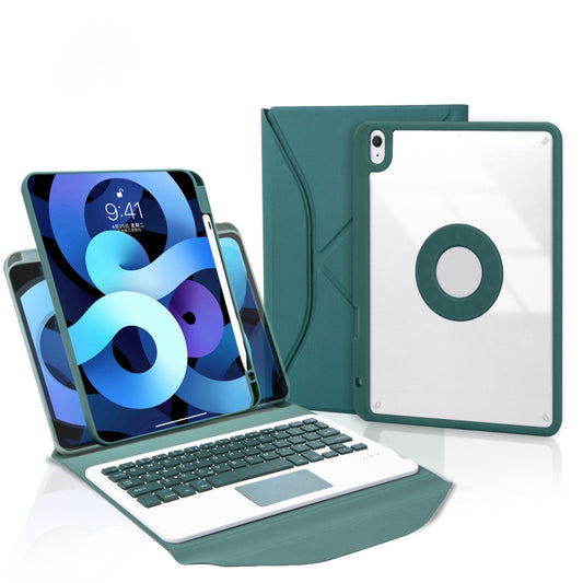 Z098B-A Pen Slot Touchpad Bluetooth Keyboard Leather Tablet Case For iPad Air 11 2025 / 2024 / Air 5 / Air 4(Green) - For iPad Air by buy2fix | Online Shopping UK | buy2fix