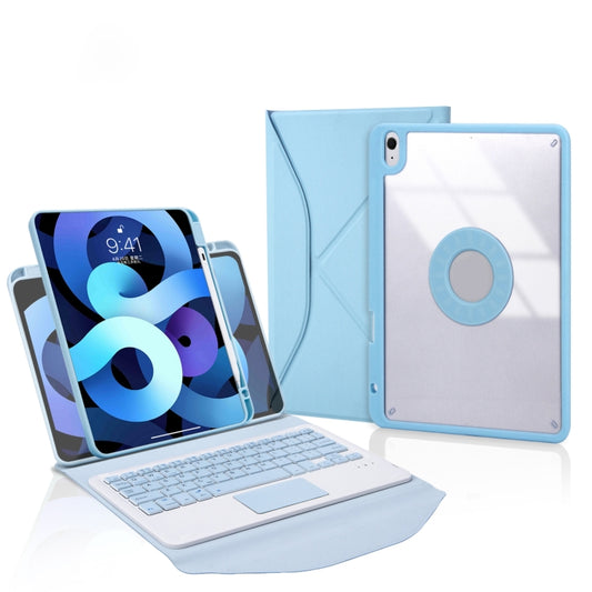 Z098B-A Pen Slot Touchpad Bluetooth Keyboard Leather Tablet Case For iPad Air 11 2025 / 2024 / Air 5 / Air 4(Sky Blue) - For iPad Air by buy2fix | Online Shopping UK | buy2fix