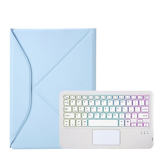 Z11B-AS Pen Slot Touchpad Backlight Bluetooth Keyboard Leather Tablet Case For iPad Pro 11 2021/2020/2018(Sky Blue) - For iPad Pro by buy2fix | Online Shopping UK | buy2fix