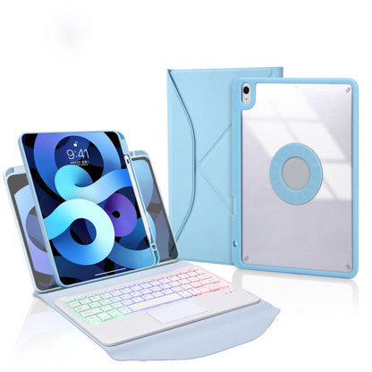 Z098B-AS Pen Slot Touchpad Backlight Bluetooth Keyboard Leather Tablet Case For iPad Air 11 2025 / 2024 / Air 5 / Air 4 (Sky Blue) - For iPad Air by buy2fix | Online Shopping UK | buy2fix