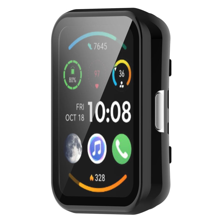 For Huawei Watch Fit 2 / Fit 2 Active PC + Tempered Glass Integrated Watch Case(Black) by buy2fix