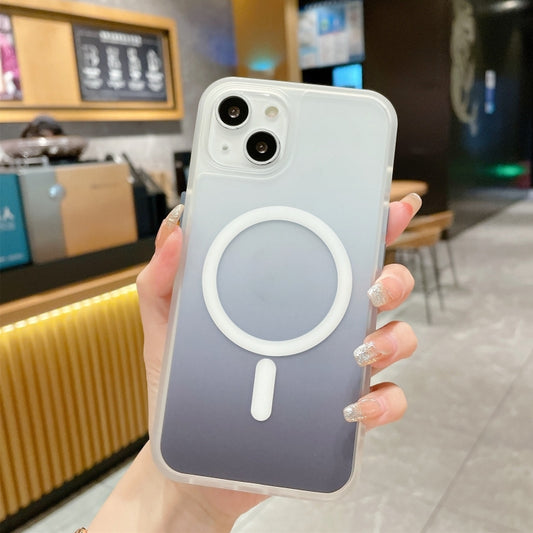 For iPhone 14 Frosted Gradient MagSafe Magnetic Phone Case (Grey) by buy2fix