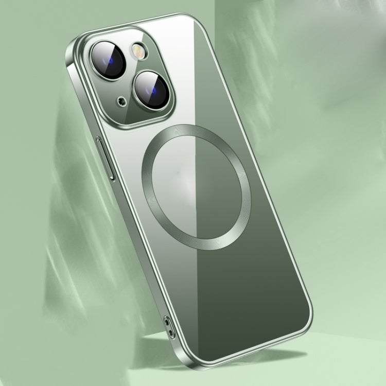 For iPhone 14 MagSafe Magnetic Phone Case with Lens Film (Dark Green) by buy2fix