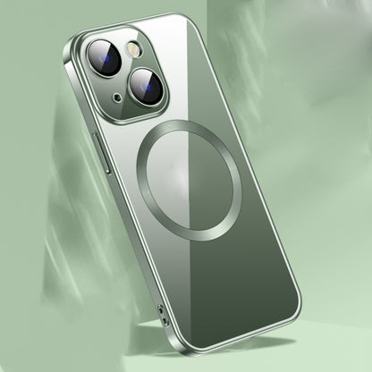 For iPhone 14 MagSafe Magnetic Phone Case with Lens Film (Dark Green) by buy2fix