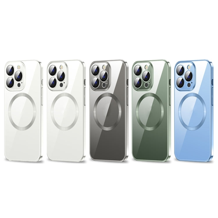 For iPhone 14 MagSafe Magnetic Phone Case with Lens Film (Dark Green) by buy2fix