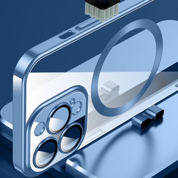 For iPhone 14 MagSafe Magnetic Phone Case with Lens Film (Dark Green) by buy2fix