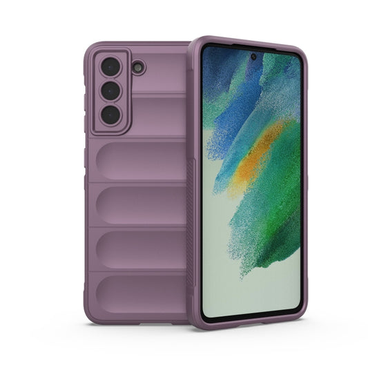 For Samsung Galaxy S21 FE Magic Shield TPU + Flannel Phone Case(Purple) by buy2fix