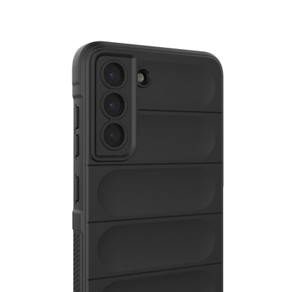 For Samsung Galaxy S21 FE Magic Shield TPU + Flannel Phone Case(Dark Grey) by buy2fix