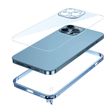 For iPhone 14 Pro Max Metal Frame HD Transparent Phone Case (Black) - iPhone 14 Pro Max Cases by buy2fix | Online Shopping UK | buy2fix