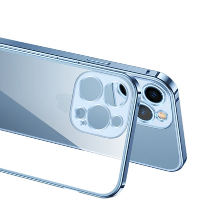 For iPhone 14 Pro Max Metal Frame HD Transparent Phone Case (Black) - iPhone 14 Pro Max Cases by buy2fix | Online Shopping UK | buy2fix