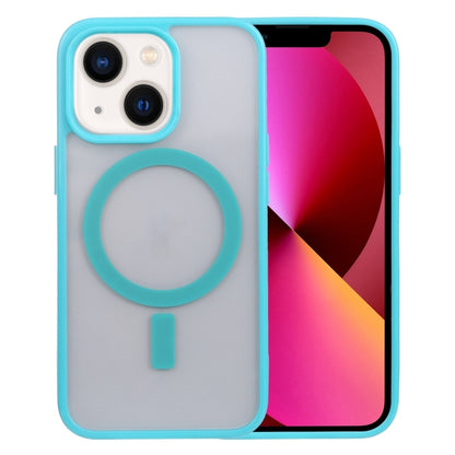 For iPhone 14 Acrylic + TPU Magsafe Magnetic Phone Case (Sky Blue) by buy2fix
