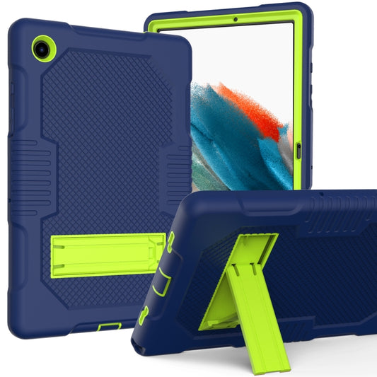 For Samsung Galaxy Tab A8 10.5 2021 X200 Contrast Color Robot Shockproof Silicone + PC Tablet Case(Navy Blue Yellow Green) - Other Galaxy Tab PC by buy2fix | Online Shopping UK | buy2fix