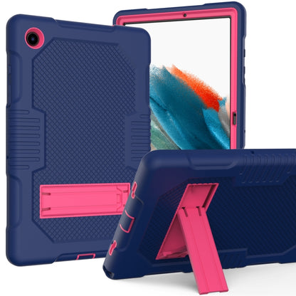 For Samsung Galaxy Tab A8 10.5 2021 X200 Contrast Color Robot Shockproof Silicone + PC Tablet Case(Navy Blue Rose) - Other Galaxy Tab PC by buy2fix | Online Shopping UK | buy2fix