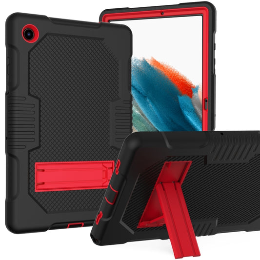For Samsung Galaxy Tab A8 10.5 2021 X200 Contrast Color Robot Shockproof Silicone + PC Tablet Case(Black Red) - Other Galaxy Tab PC by buy2fix | Online Shopping UK | buy2fix