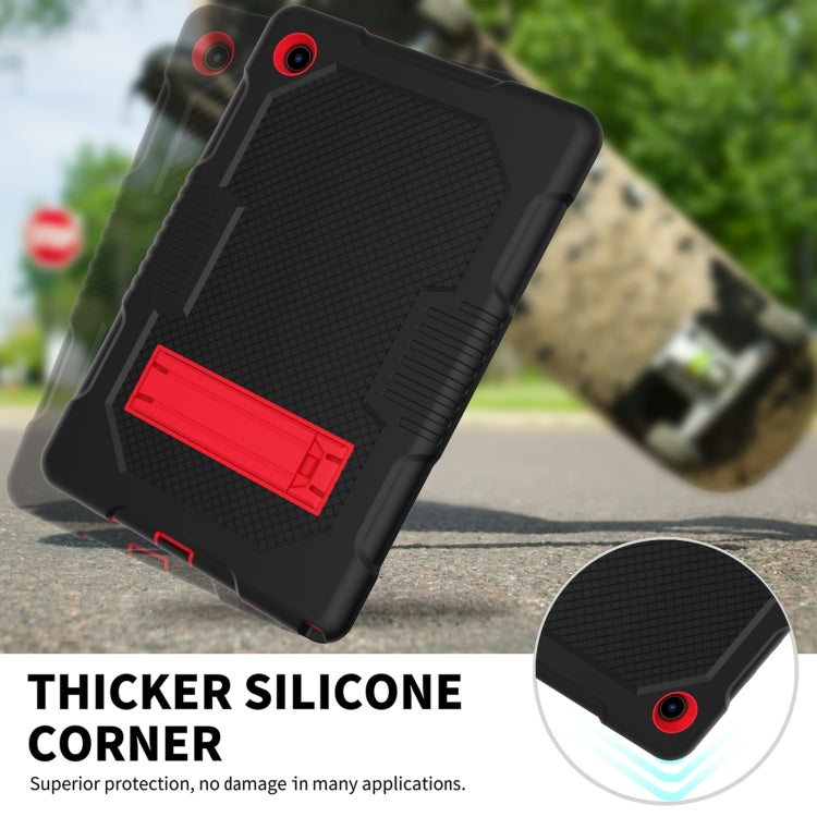 For Samsung Galaxy Tab A8 10.5 2021 X200 Contrast Color Robot Shockproof Silicone + PC Tablet Case(Black Red) - Other Galaxy Tab PC by buy2fix | Online Shopping UK | buy2fix