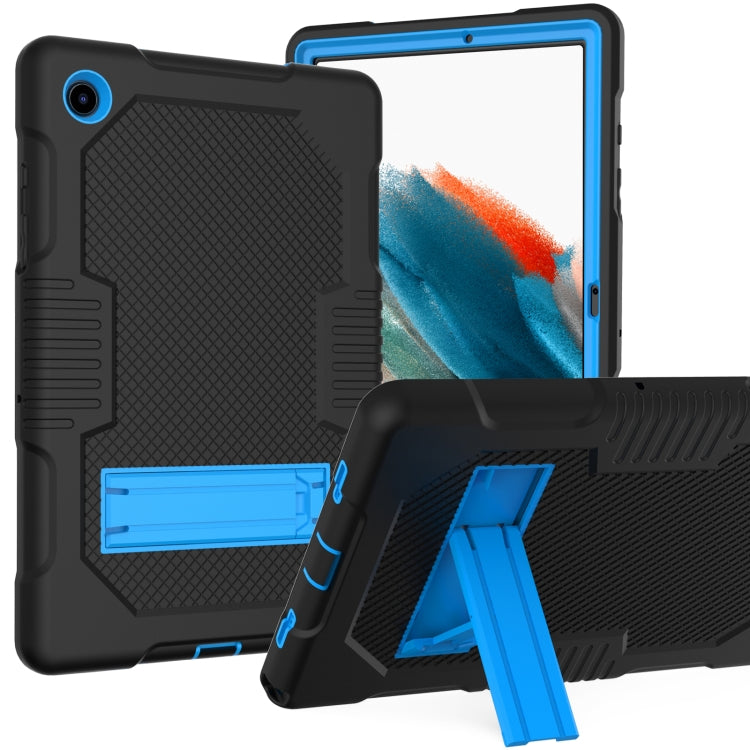 For Samsung Galaxy Tab A8 10.5 2021 X200 Contrast Color Robot Shockproof Silicone + PC Tablet Case(Black Blue) - Other Galaxy Tab PC by buy2fix | Online Shopping UK | buy2fix