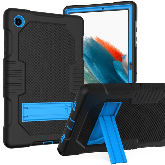 For Samsung Galaxy Tab A8 10.5 2021 X200 Contrast Color Robot Shockproof Silicone + PC Tablet Case(Black Blue) - Other Galaxy Tab PC by buy2fix | Online Shopping UK | buy2fix