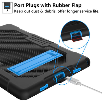 For Samsung Galaxy Tab A8 10.5 2021 X200 Contrast Color Robot Shockproof Silicone + PC Tablet Case(Black Blue) - Other Galaxy Tab PC by buy2fix | Online Shopping UK | buy2fix