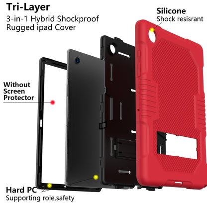 For Samsung Galaxy Tab A8 10.5 2021 X200 Contrast Color Robot Shockproof Silicone + PC Tablet Case(Red Black) - Other Galaxy Tab PC by buy2fix | Online Shopping UK | buy2fix