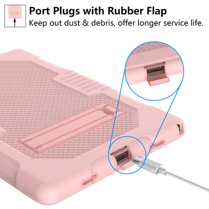 For Samsung Galaxy Tab A8 10.5 2021 X200 Contrast Color Robot Shockproof Silicone + PC Tablet Case(Rose Gold) - Other Galaxy Tab PC by buy2fix | Online Shopping UK | buy2fix