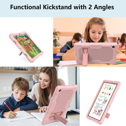 For Samsung Galaxy Tab A8 10.5 2021 X200 Contrast Color Robot Shockproof Silicone + PC Tablet Case(Rose Gold) - Other Galaxy Tab PC by buy2fix | Online Shopping UK | buy2fix