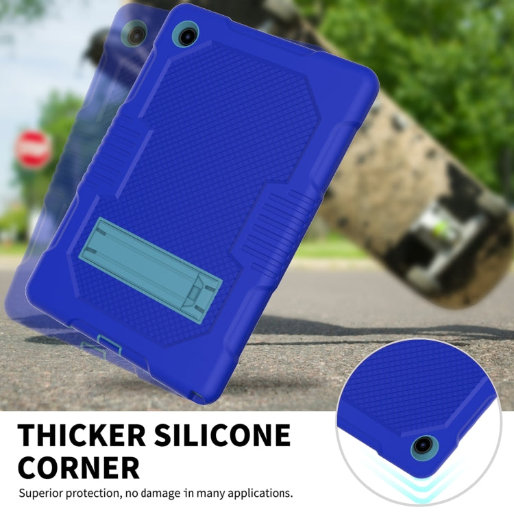 For Samsung Galaxy Tab A8 10.5 2021 X200 Contrast Color Robot Shockproof Silicone + PC Tablet Case(Sapphire Blue) - Other Galaxy Tab PC by buy2fix | Online Shopping UK | buy2fix