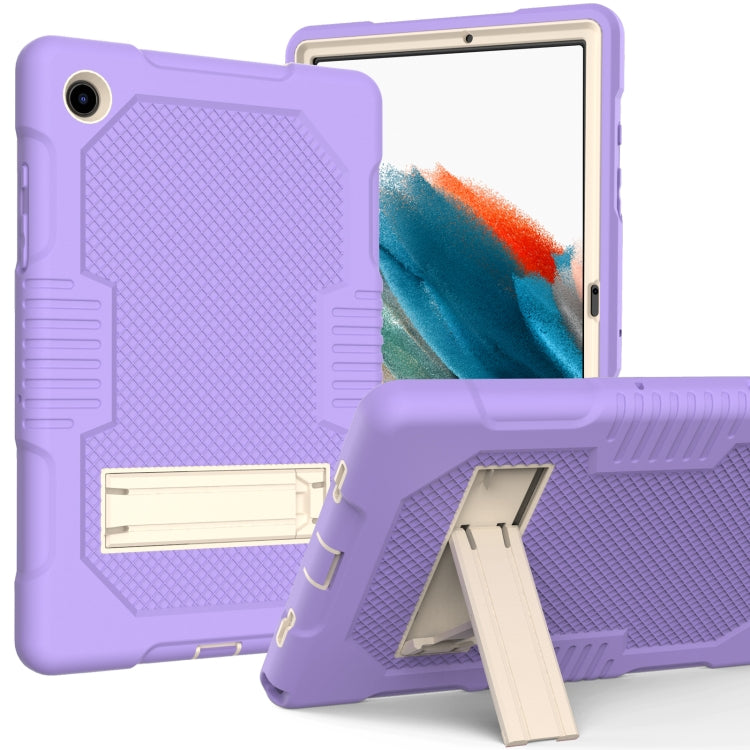 For Samsung Galaxy Tab A8 10.5 2021 X200 Contrast Color Robot Shockproof Silicone + PC Tablet Case(Purple) - Other Galaxy Tab PC by buy2fix | Online Shopping UK | buy2fix