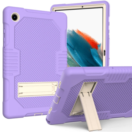 For Samsung Galaxy Tab A8 10.5 2021 X200 Contrast Color Robot Shockproof Silicone + PC Tablet Case(Purple) - Other Galaxy Tab PC by buy2fix | Online Shopping UK | buy2fix