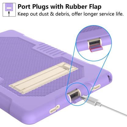 For Samsung Galaxy Tab A8 10.5 2021 X200 Contrast Color Robot Shockproof Silicone + PC Tablet Case(Purple) - Other Galaxy Tab PC by buy2fix | Online Shopping UK | buy2fix