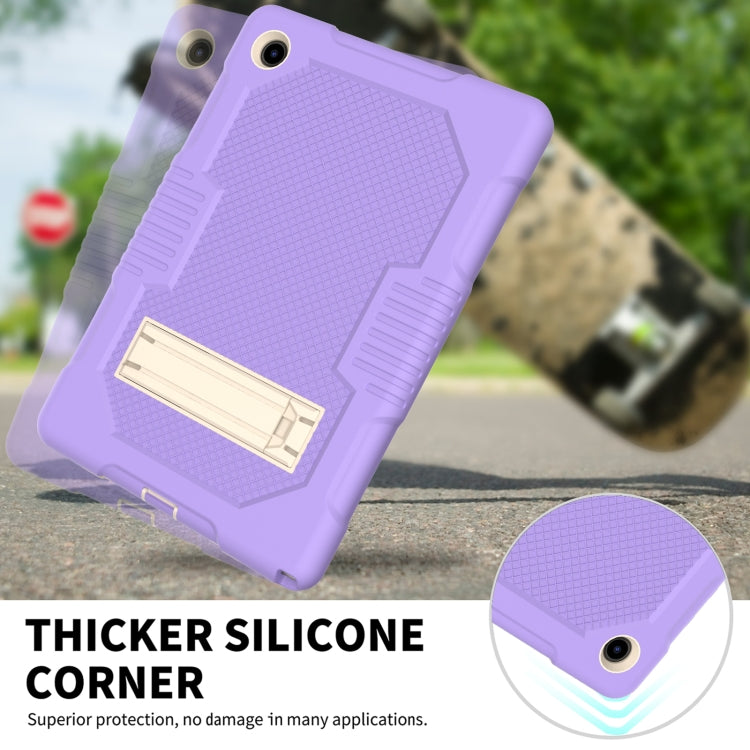 For Samsung Galaxy Tab A8 10.5 2021 X200 Contrast Color Robot Shockproof Silicone + PC Tablet Case(Purple) - Other Galaxy Tab PC by buy2fix | Online Shopping UK | buy2fix