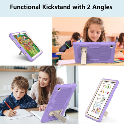 For Samsung Galaxy Tab A8 10.5 2021 X200 Contrast Color Robot Shockproof Silicone + PC Tablet Case(Purple) - Other Galaxy Tab PC by buy2fix | Online Shopping UK | buy2fix