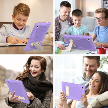 For Samsung Galaxy Tab A8 10.5 2021 X200 Contrast Color Robot Shockproof Silicone + PC Tablet Case(Purple) - Other Galaxy Tab PC by buy2fix | Online Shopping UK | buy2fix