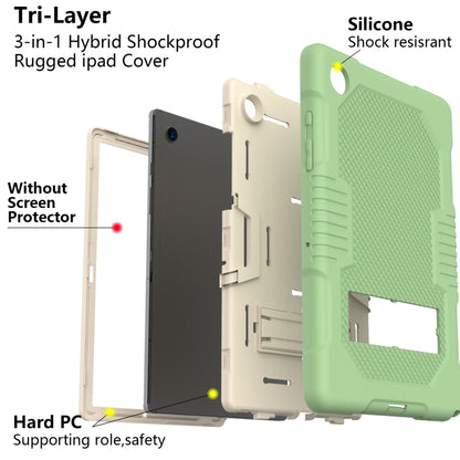 For Samsung Galaxy Tab A8 10.5 2021 X200 Contrast Color Robot Shockproof Silicone + PC Tablet Case(Matcha Green) - Other Galaxy Tab PC by buy2fix | Online Shopping UK | buy2fix