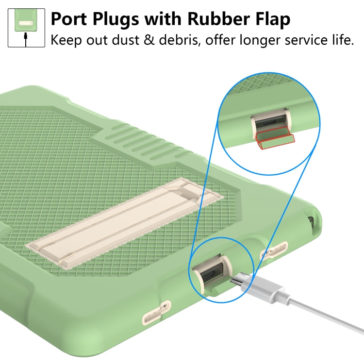 For Samsung Galaxy Tab A8 10.5 2021 X200 Contrast Color Robot Shockproof Silicone + PC Tablet Case(Matcha Green) - Other Galaxy Tab PC by buy2fix | Online Shopping UK | buy2fix