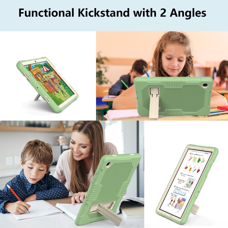 For Samsung Galaxy Tab A8 10.5 2021 X200 Contrast Color Robot Shockproof Silicone + PC Tablet Case(Matcha Green) - Other Galaxy Tab PC by buy2fix | Online Shopping UK | buy2fix