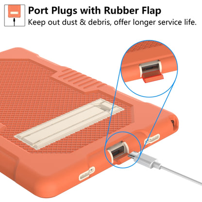 For Samsung Galaxy Tab A8 10.5 2021 X200 Contrast Color Robot Shockproof Silicone + PC Tablet Case(Orange) - Other Galaxy Tab PC by buy2fix | Online Shopping UK | buy2fix