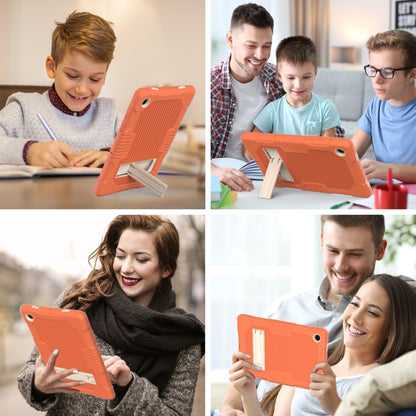 For Samsung Galaxy Tab A8 10.5 2021 X200 Contrast Color Robot Shockproof Silicone + PC Tablet Case(Orange) - Other Galaxy Tab PC by buy2fix | Online Shopping UK | buy2fix