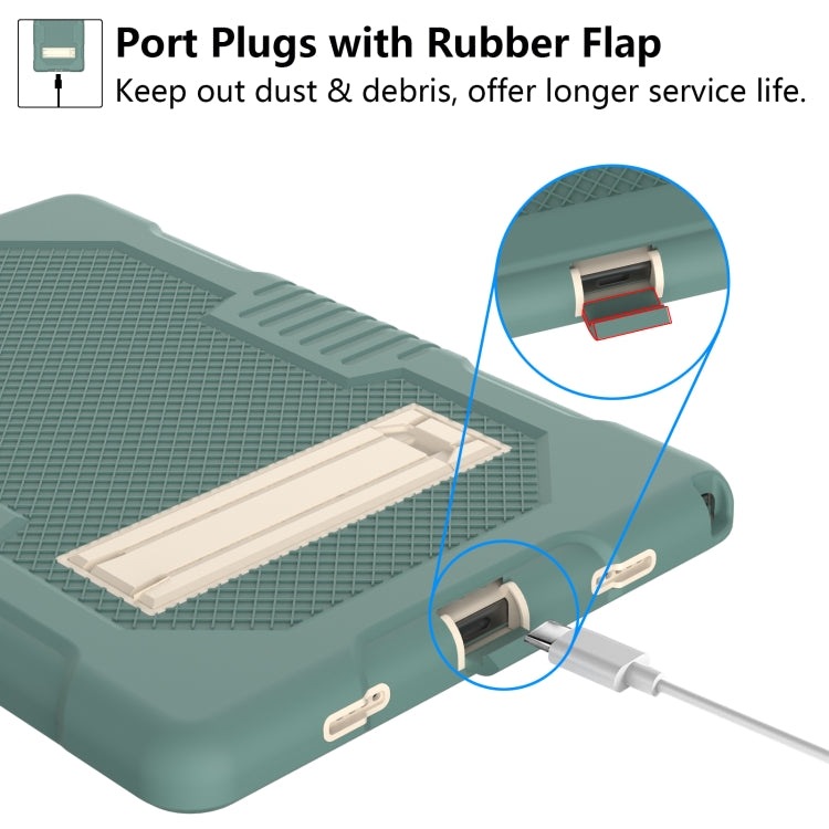 For Samsung Galaxy Tab A8 10.5 2021 X200 Contrast Color Robot Shockproof Silicone + PC Tablet Case(Emerald Green) - Other Galaxy Tab PC by buy2fix | Online Shopping UK | buy2fix