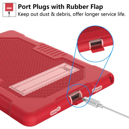 For Samsung Galaxy Tab A8 10.5 2021 X200 Contrast Color Robot Shockproof Silicone + PC Tablet Case(Red) - Other Galaxy Tab PC by buy2fix | Online Shopping UK | buy2fix