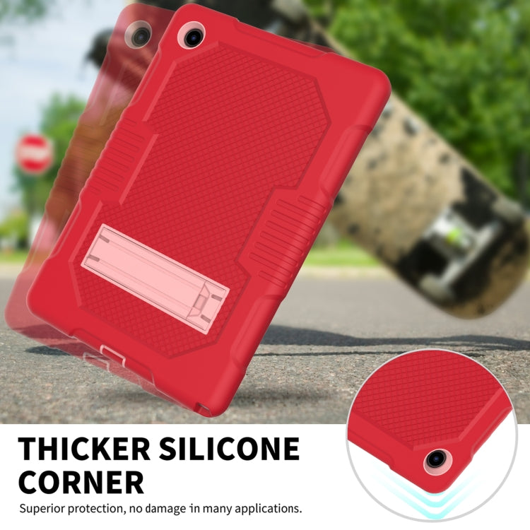 For Samsung Galaxy Tab A8 10.5 2021 X200 Contrast Color Robot Shockproof Silicone + PC Tablet Case(Red) - Other Galaxy Tab PC by buy2fix | Online Shopping UK | buy2fix