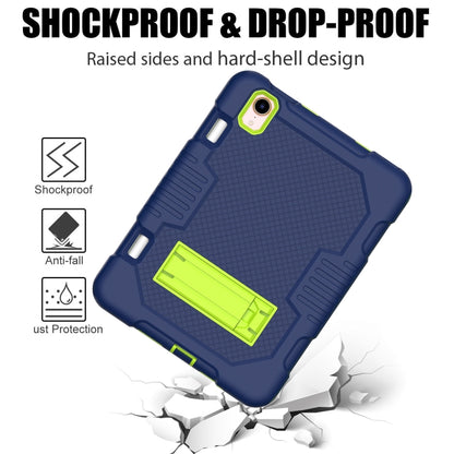 For iPad mini 2024 /mini 6 Contrast Color Robot Shockproof Silicone + PC Tablet Case(Navy Blue Yellow Green) - iPad mini 6 Cases by buy2fix | Online Shopping UK | buy2fix