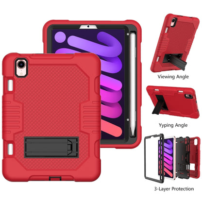 For iPad mini 2024 /mini 6 Contrast Color Robot Shockproof Silicone + PC Tablet Case(Red Black) - iPad mini 6 Cases by buy2fix | Online Shopping UK | buy2fix