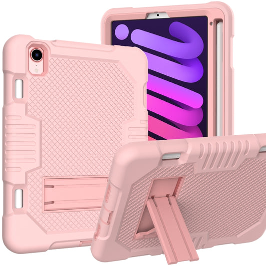 For iPad mini 2024 /mini 6 Contrast Color Robot Shockproof Silicone + PC Tablet Case(Rose Gold) - iPad mini 6 Cases by buy2fix | Online Shopping UK | buy2fix